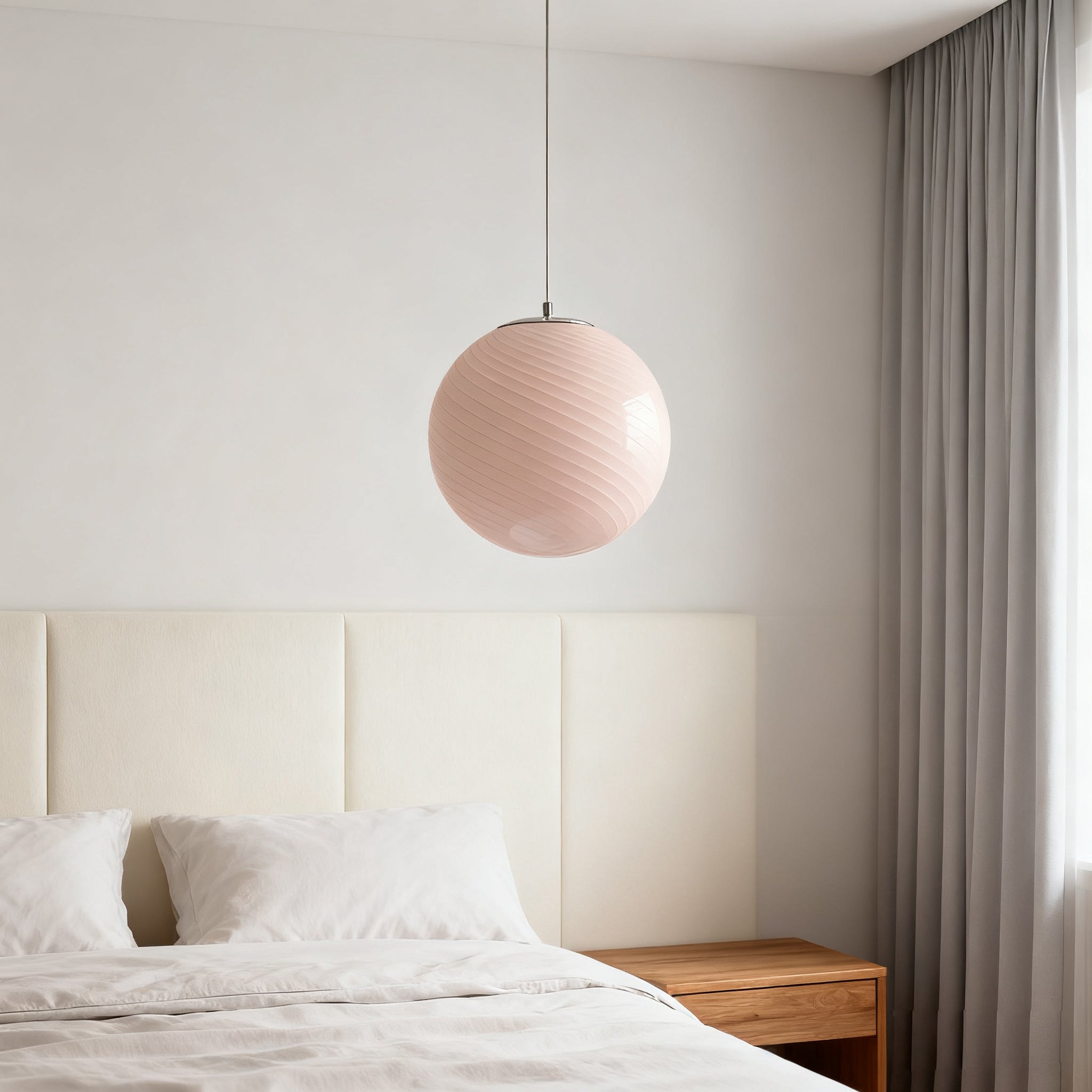 Glazen Hanglamp met Gedraaide Vorm – Handgeblazen Designverlichting voor Keukeneiland en Eetruimte | Sansoti