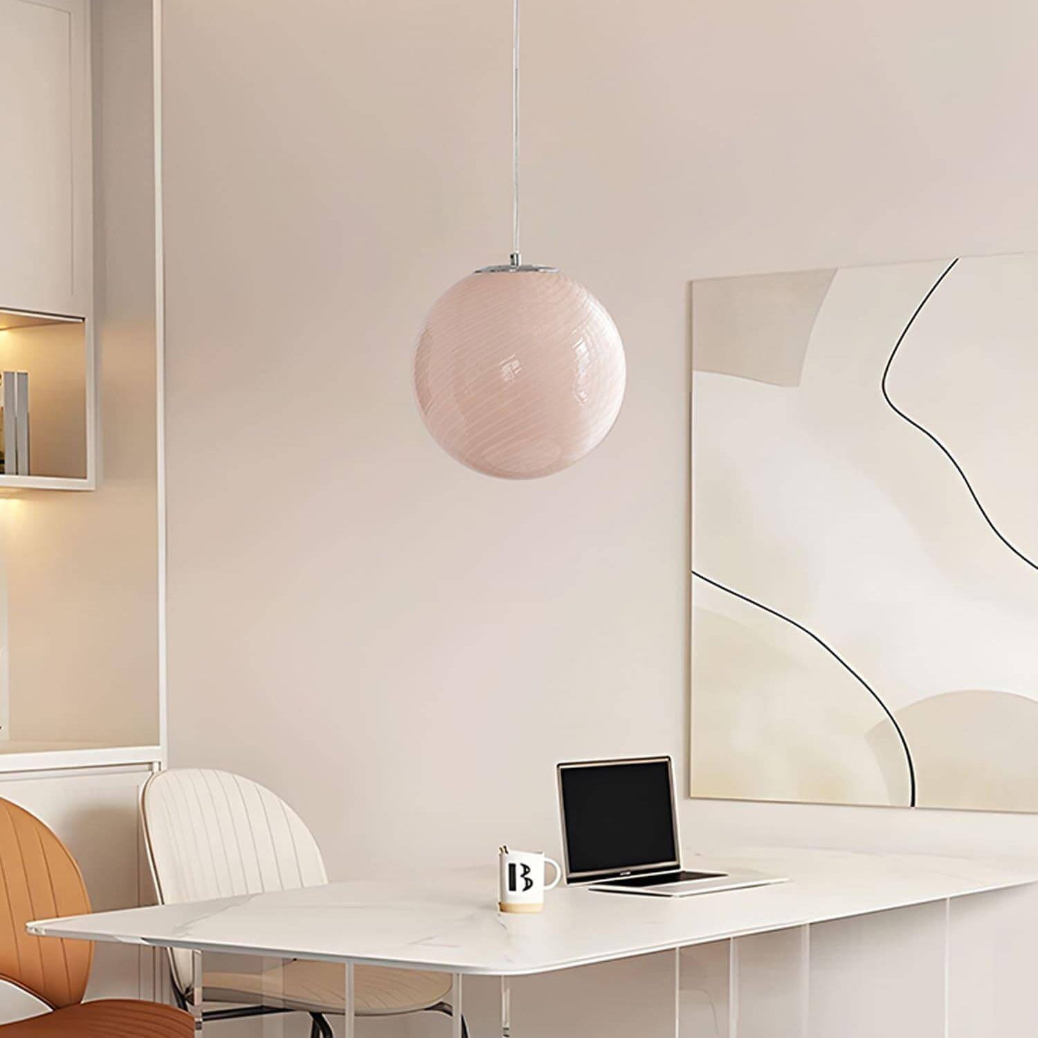 Glazen Hanglamp met Gedraaide Vorm – Handgeblazen Designverlichting voor Keukeneiland en Eetruimte | Sansoti