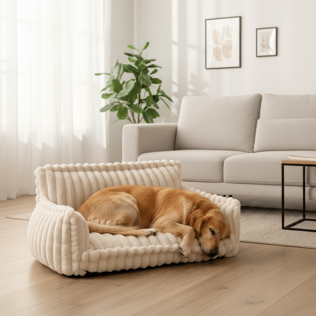 Hondenmand met Orthopedisch Memory Foam en Verhoogde Neksteun – Luxe Slaapcomfort voor Honden | Sansoti