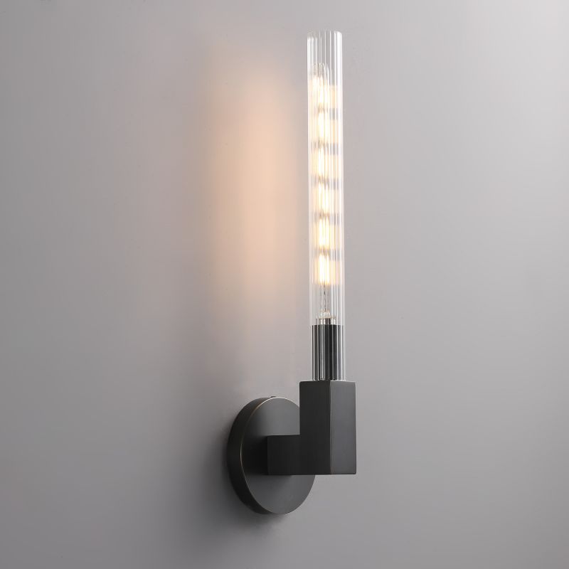 Applique murale en verre style chandelier, laiton, noir, nickel, salon, chambre, salle à manger, éclairage design dimmable | Sansoti
