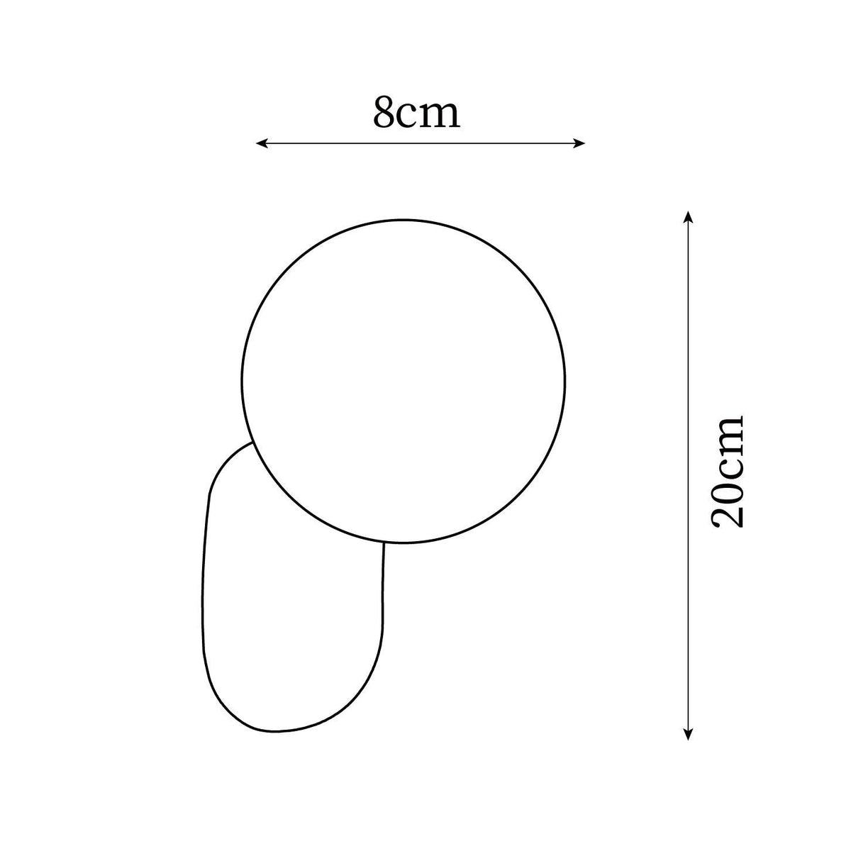 Applique murale à boule en verre et résine, éclairage minimaliste pour entrée, salle de bains, chambre et salon | Sansoti
