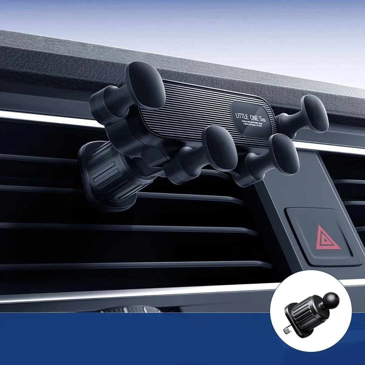 Telefoonhouder Auto Ventilatierooster Universeel 5-Punts Klemhouder Zwart Zilver Rood Wit Smartphone | Sansoti