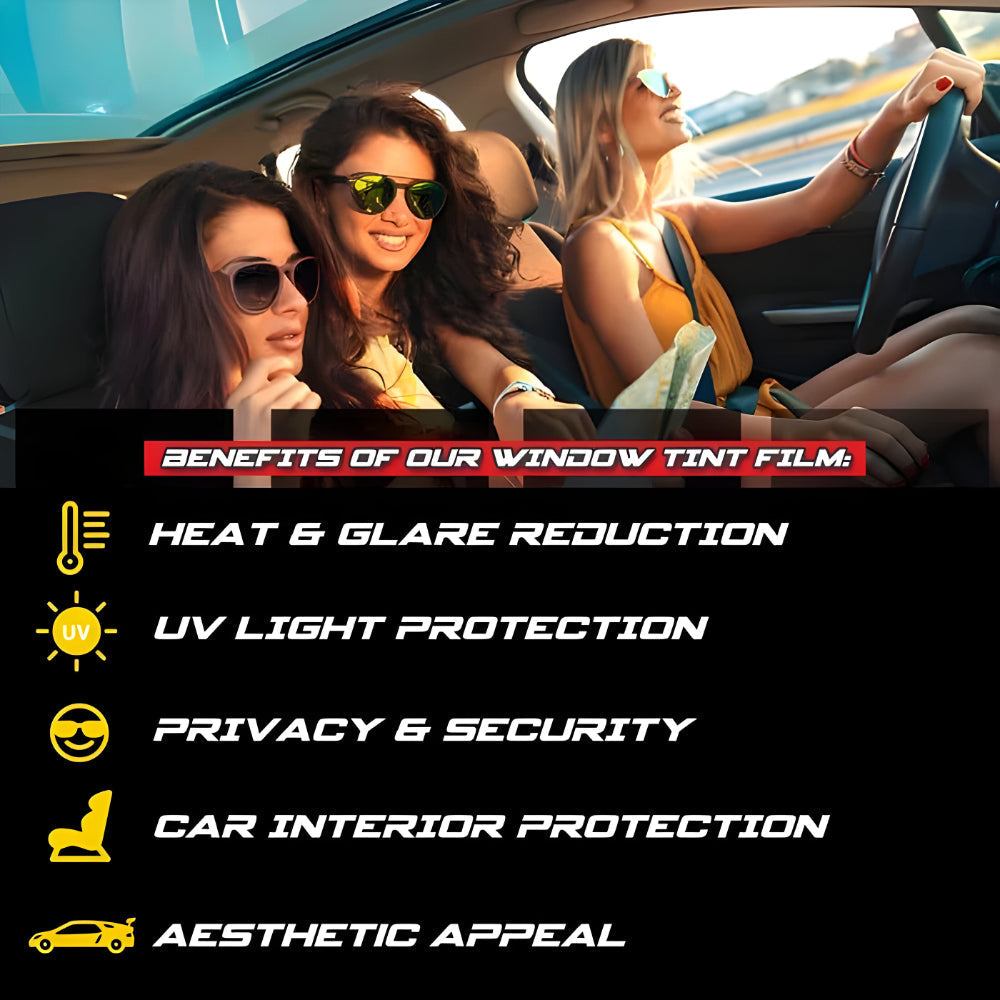 Autoruit Zonwerende Folie UV Bescherming Warmte Werend Privacy Tinten Raamfolie voor Auto Interieur Zomer | Sansoti