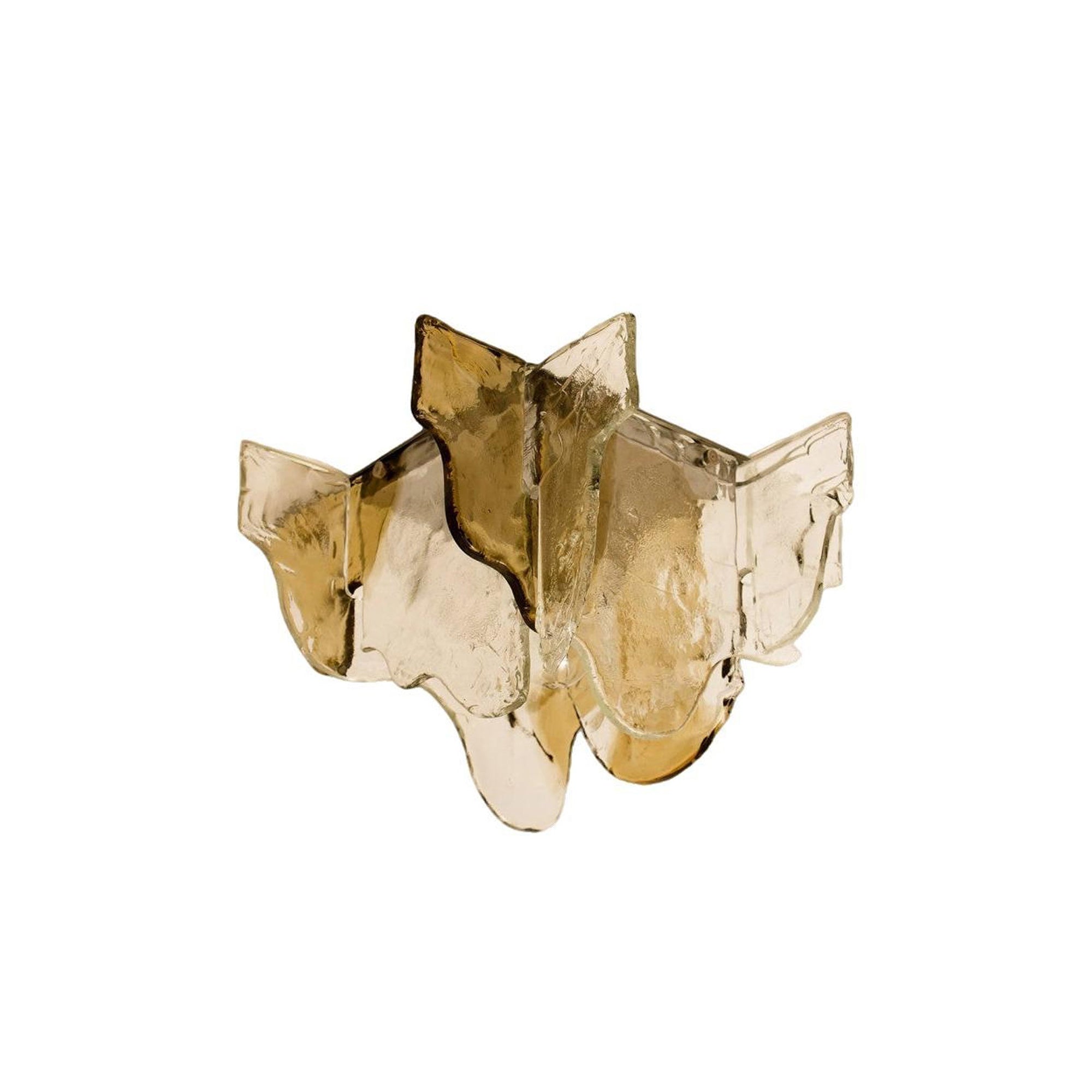 Plafondlamp Handgeblazen Glas Murano Stijl Smoke Gray Amber Clear | Sansoti