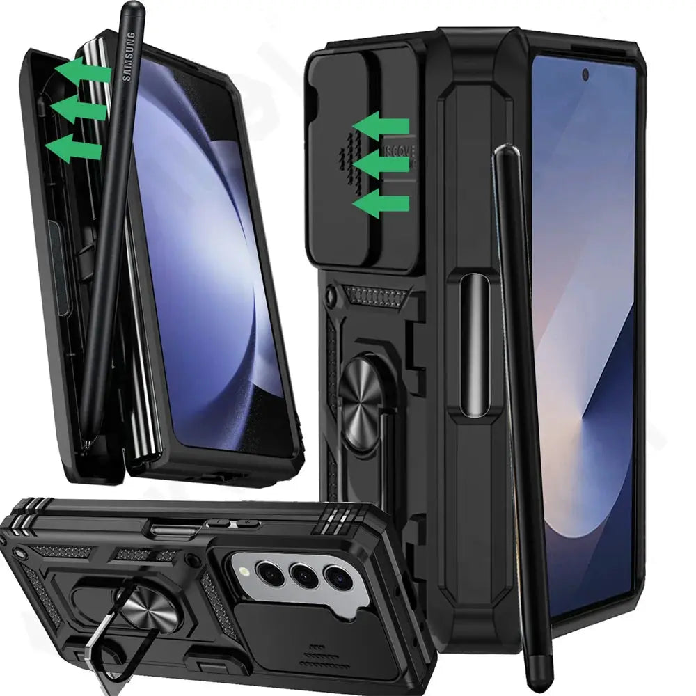 Protective Case with Stand for Samsung Z Fold Phone Magnetic Sturdy Cover Case Flip Cover | Sansoti