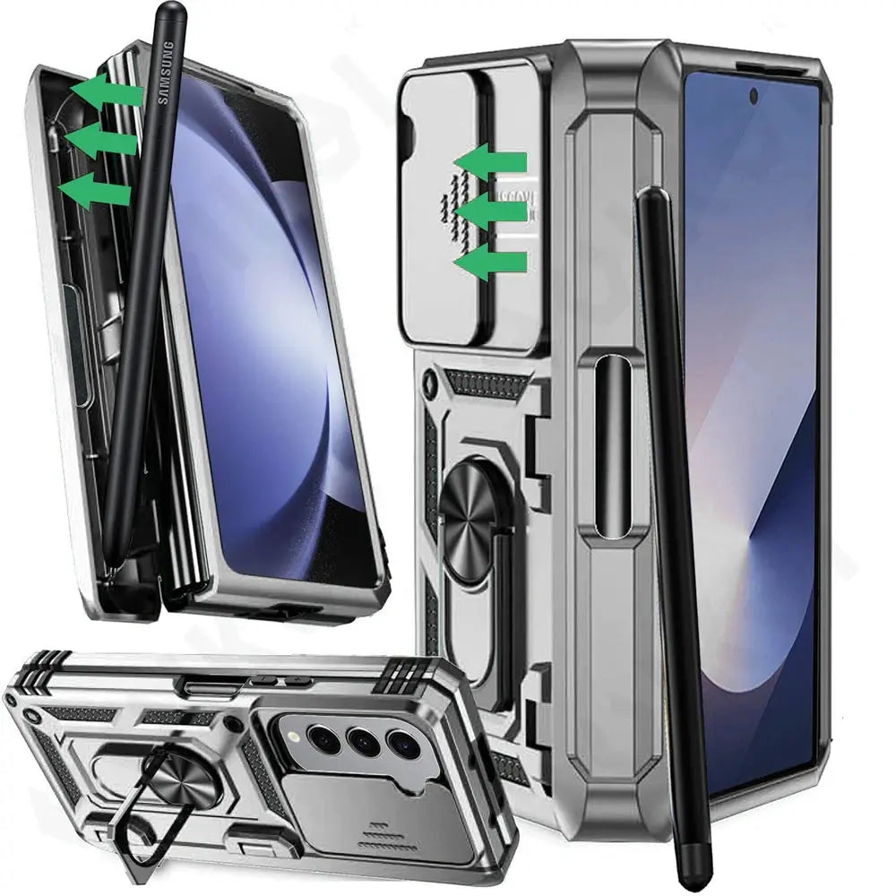 Protective Case with Stand for Samsung Z Fold Phone Magnetic Sturdy Cover Case Flip Cover | Sansoti