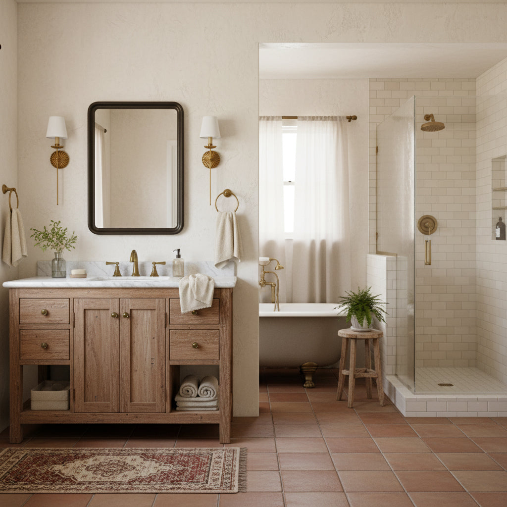 Luxe dubbele wandlamp met stoffen kap en antiek goud bladgoud afwerking voor hal en woonkamer | Sansoti