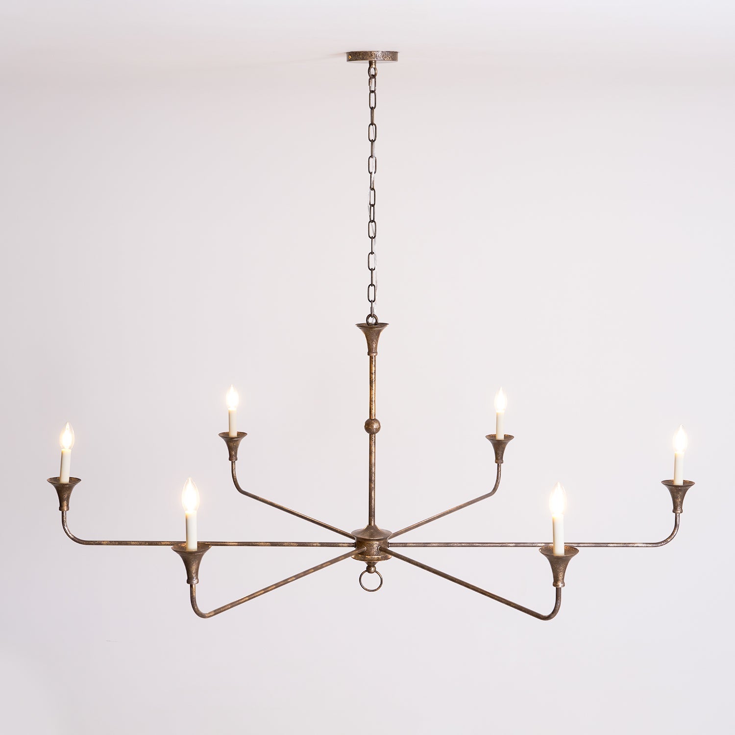 Lampe Bougie Lustre Laiton Métal Or Noir Blanc Nickel Salon Salle à Manger 5 6 Bras Suspension Vintage Lustre Bougies | Restfield