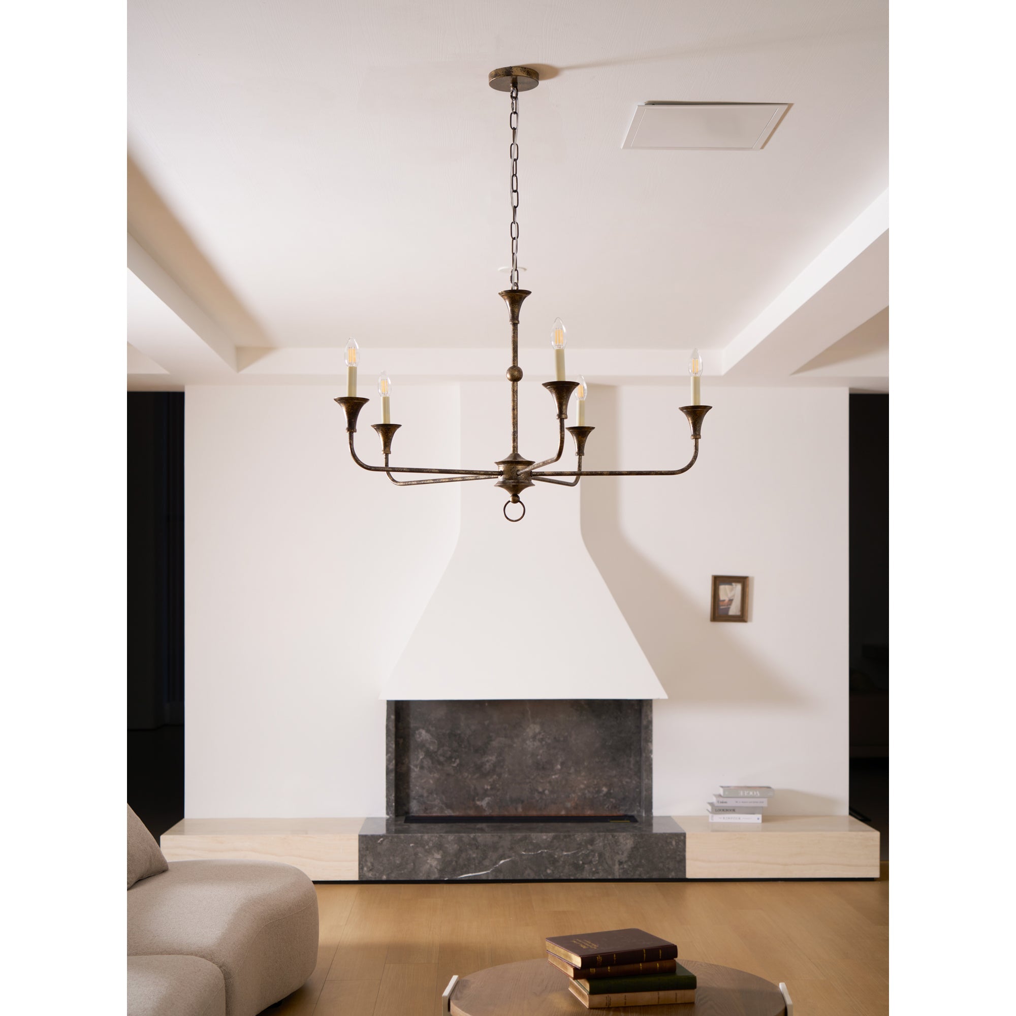 Lampe Bougie Lustre Laiton Métal Or Noir Blanc Nickel Salon Salle à Manger 5 6 Bras Suspension Vintage Lustre Bougies | Restfield