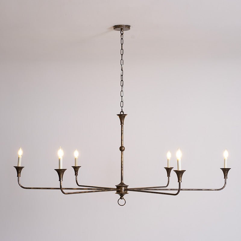 Lampe Bougie Lustre Laiton Métal Or Noir Blanc Nickel Salon Salle à Manger 5 6 Bras Suspension Vintage Lustre Bougies | Restfield