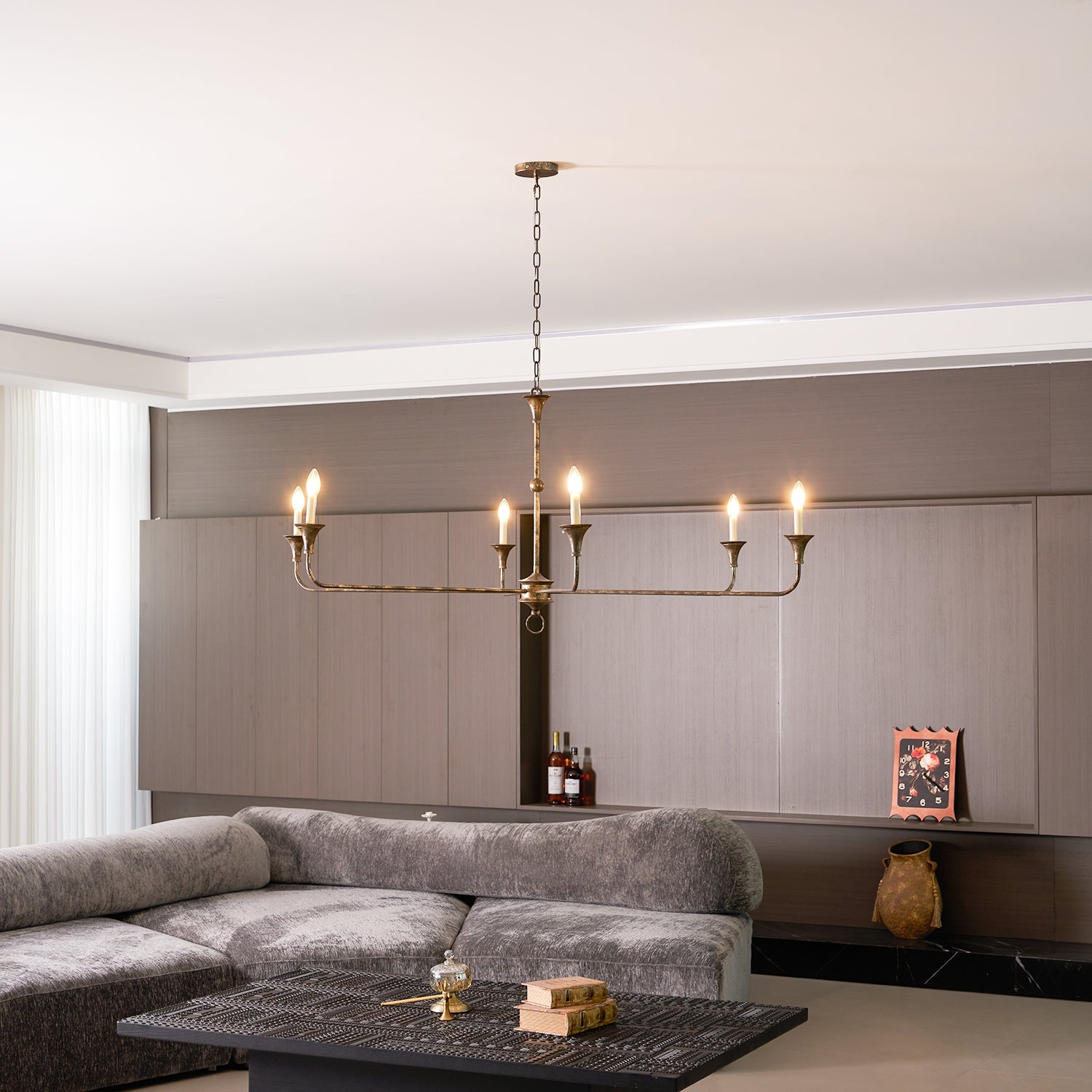 Lampe Bougie Lustre Laiton Métal Or Noir Blanc Nickel Salon Salle à Manger 5 6 Bras Suspension Vintage Lustre Bougies | Restfield