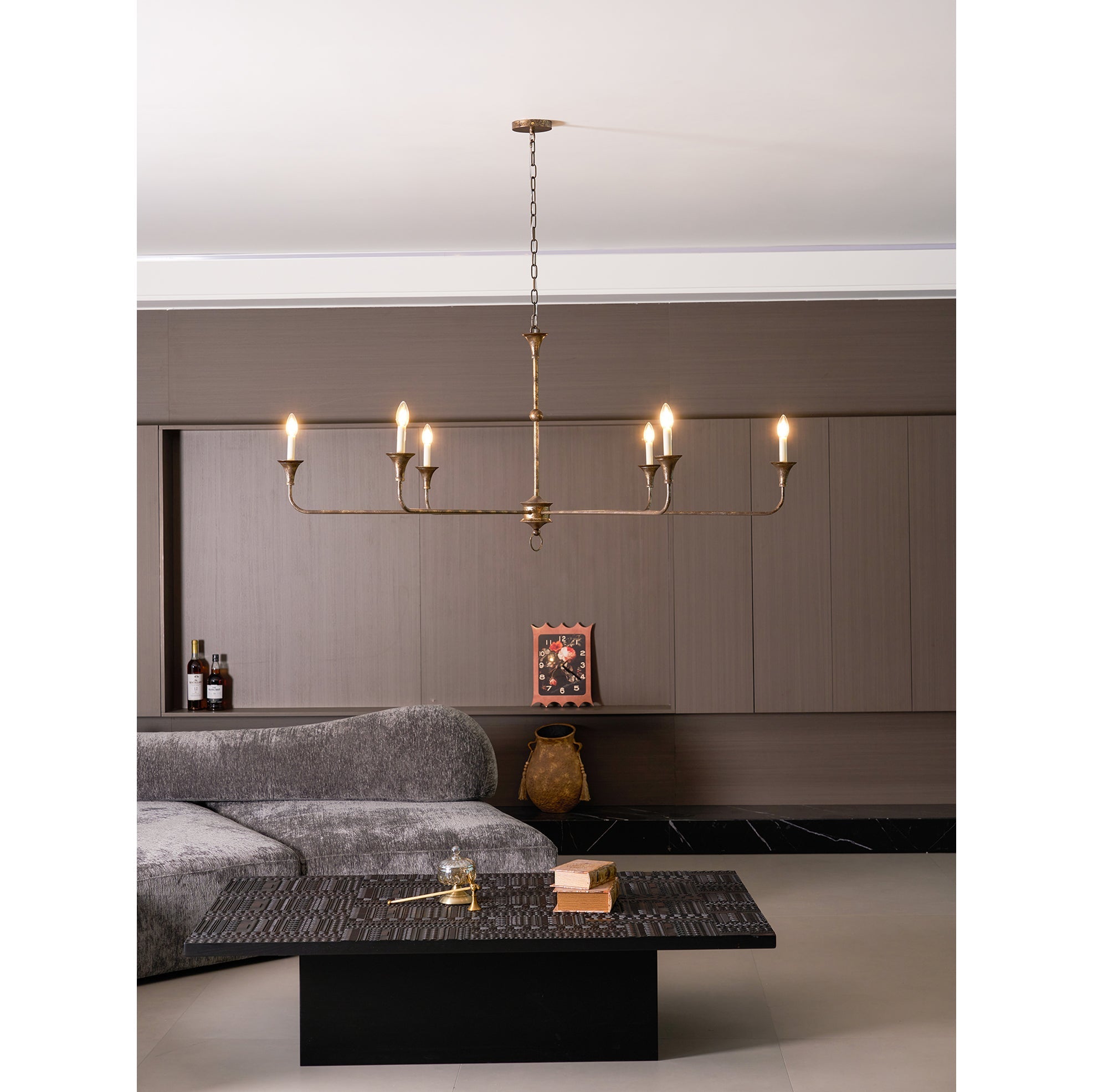 Lampe Bougie Lustre Laiton Métal Or Noir Blanc Nickel Salon Salle à Manger 5 6 Bras Suspension Vintage Lustre Bougies | Restfield