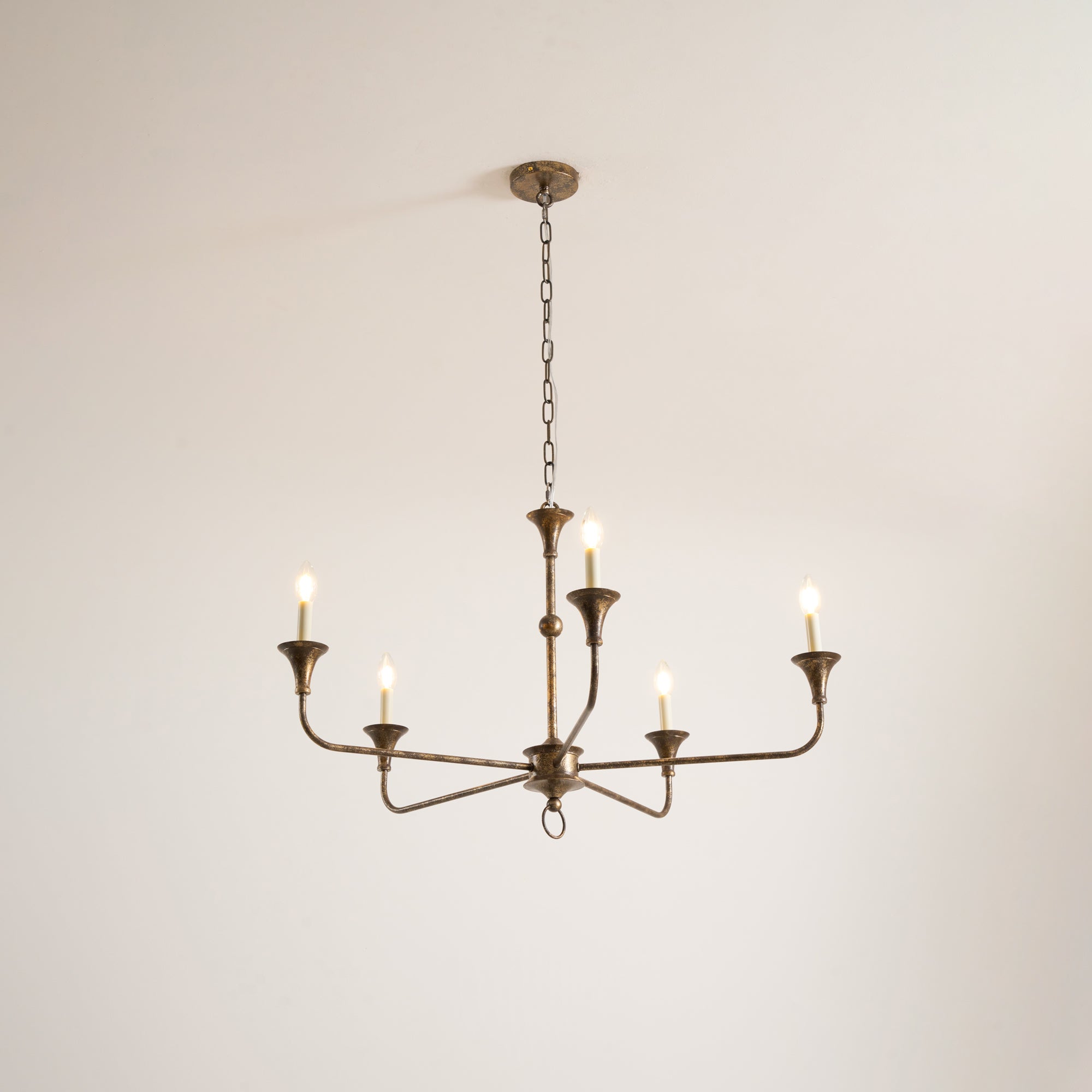 Lampe Bougie Lustre Laiton Métal Or Noir Blanc Nickel Salon Salle à Manger 5 6 Bras Suspension Vintage Lustre Bougies | Restfield