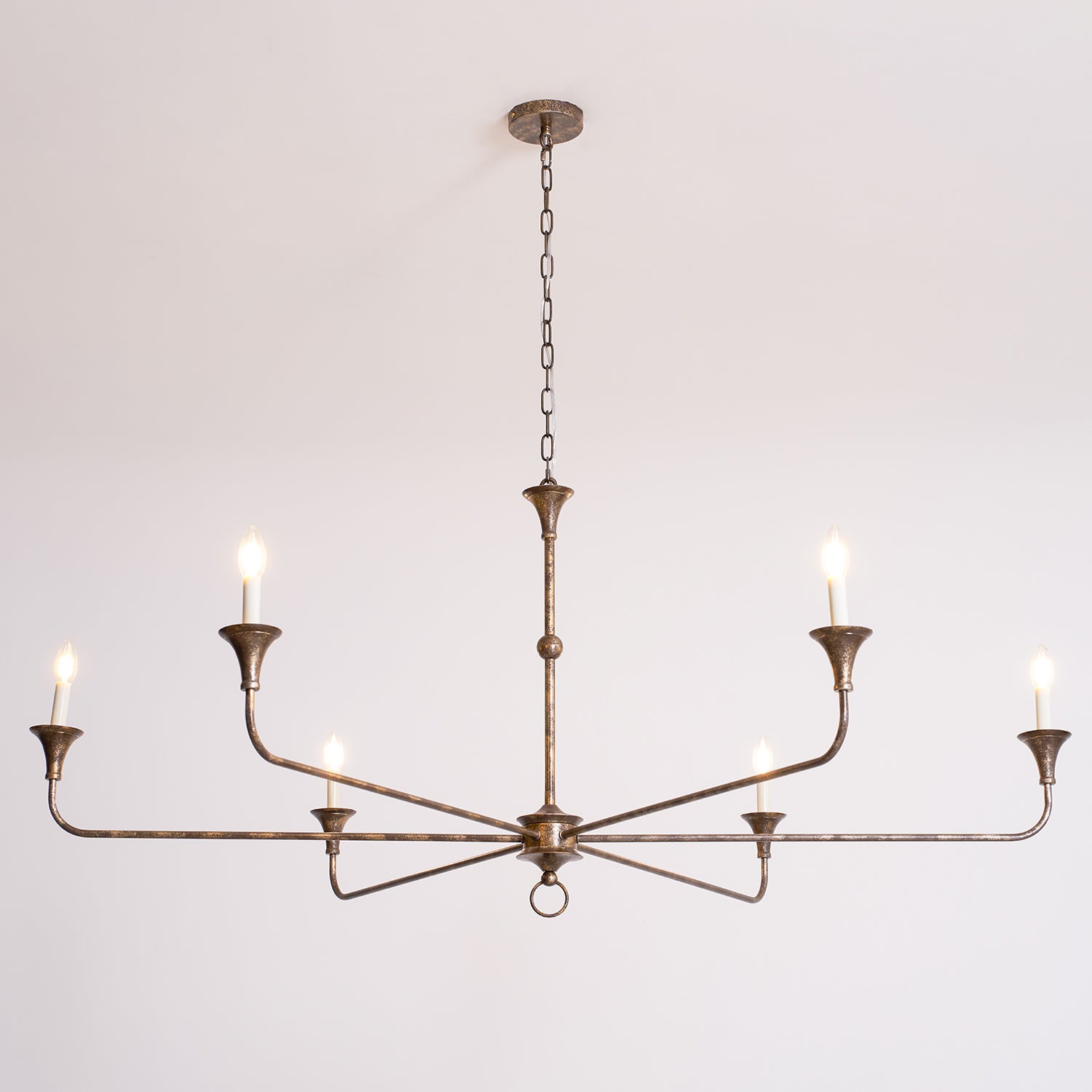 Lampe Bougie Lustre Laiton Métal Or Noir Blanc Nickel Salon Salle à Manger 5 6 Bras Suspension Vintage Lustre Bougies | Restfield