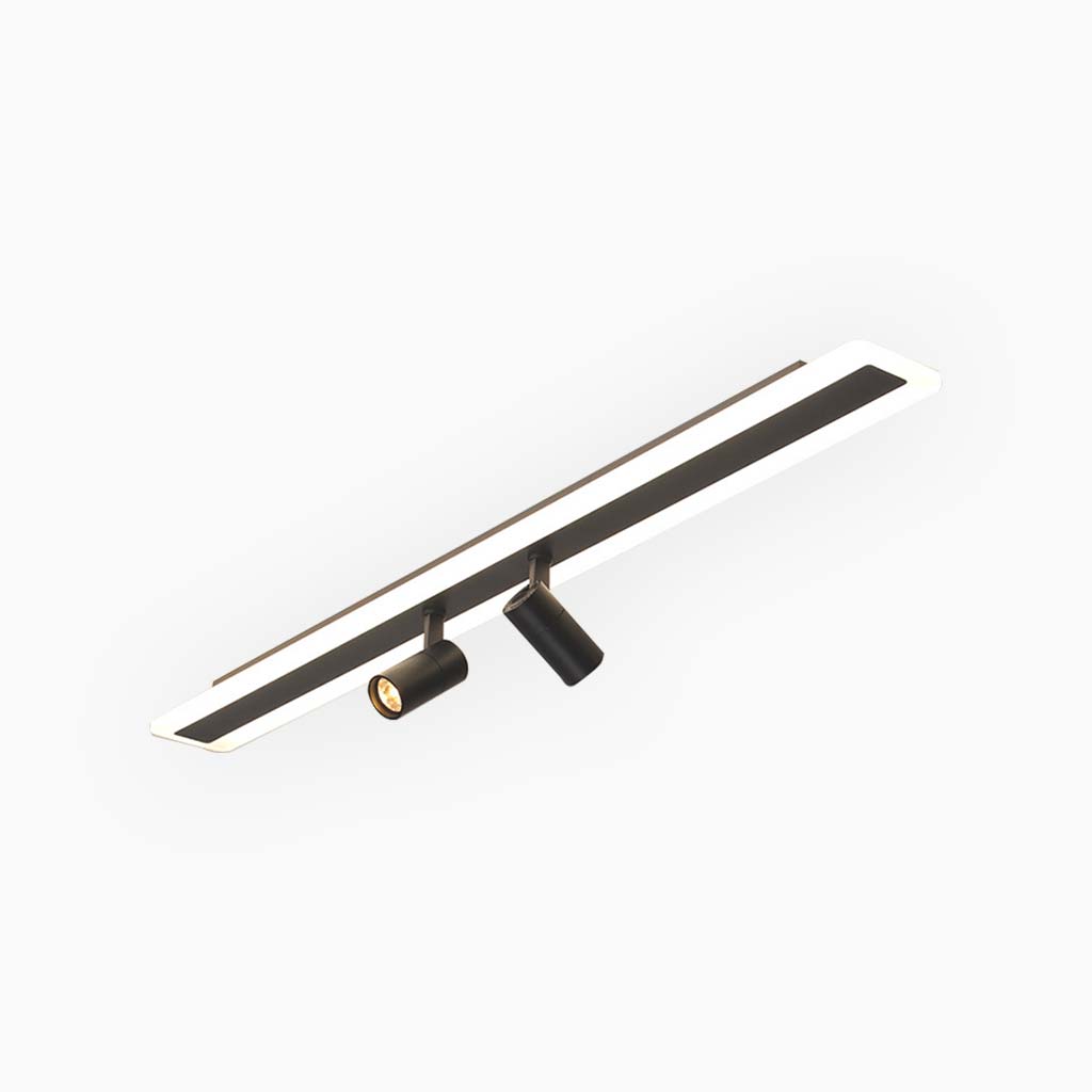 Spot de plafond sur rail linéaire, LED réglable, noir et doré, 3 modes d’éclairage, éclairage moderne sur rail pour salon | Sansoti