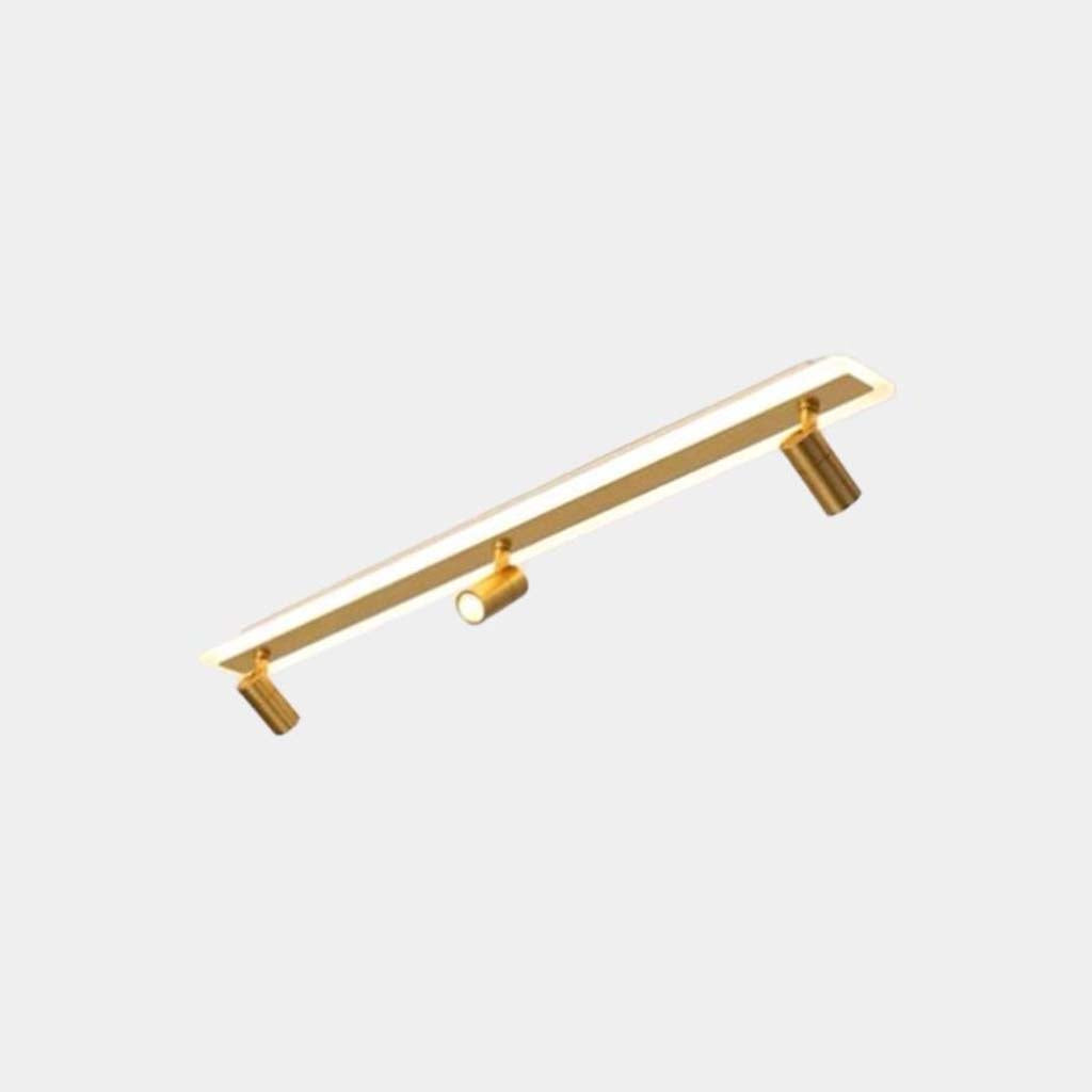 Spot de plafond sur rail linéaire, LED réglable, noir et doré, 3 modes d’éclairage, éclairage moderne sur rail pour salon | Sansoti