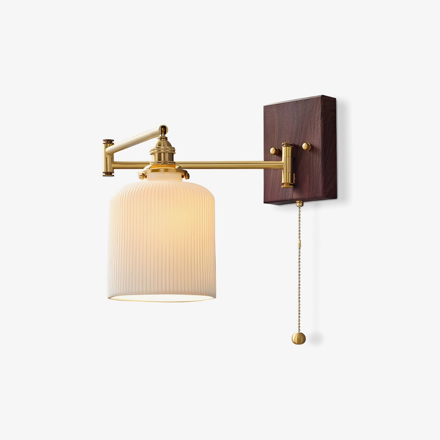 Keramische Wandlamp Geometrisch Design – 5 Modellen Messing & Walnoot | Sansoti