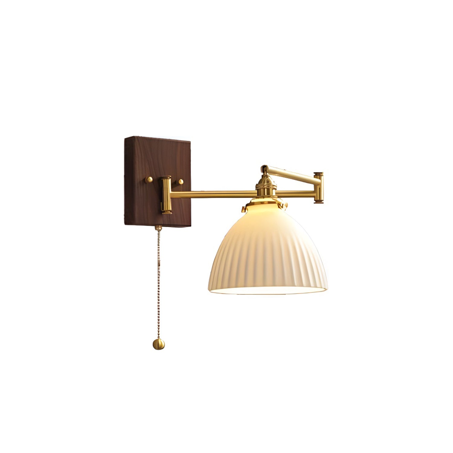 Keramische Wandlamp Geometrisch Design – 5 Modellen Messing & Walnoot | Sansoti