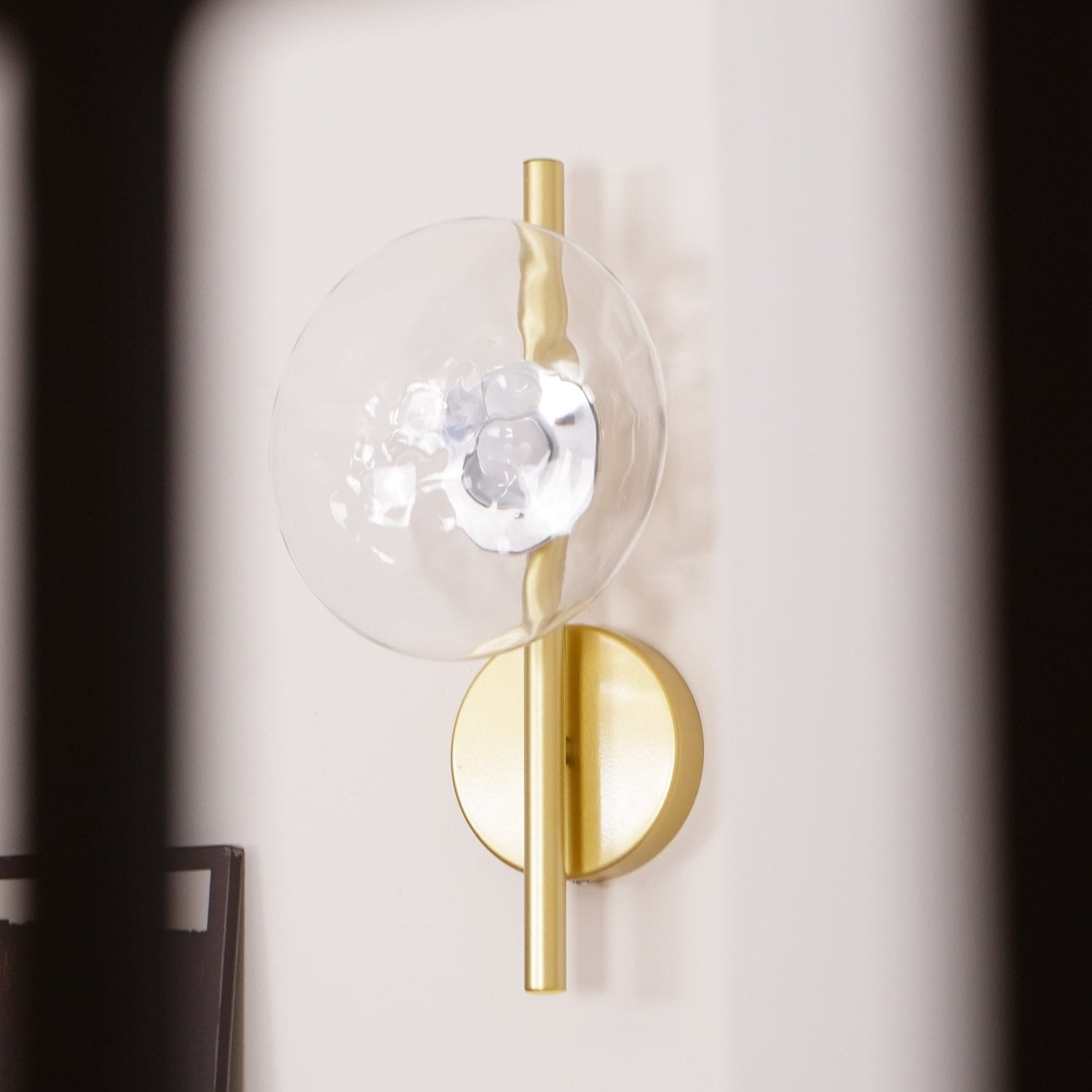 Wandlamp Glas Rond Scandinavisch LED 5W Zwart Goud 20cm Design | Sansoti