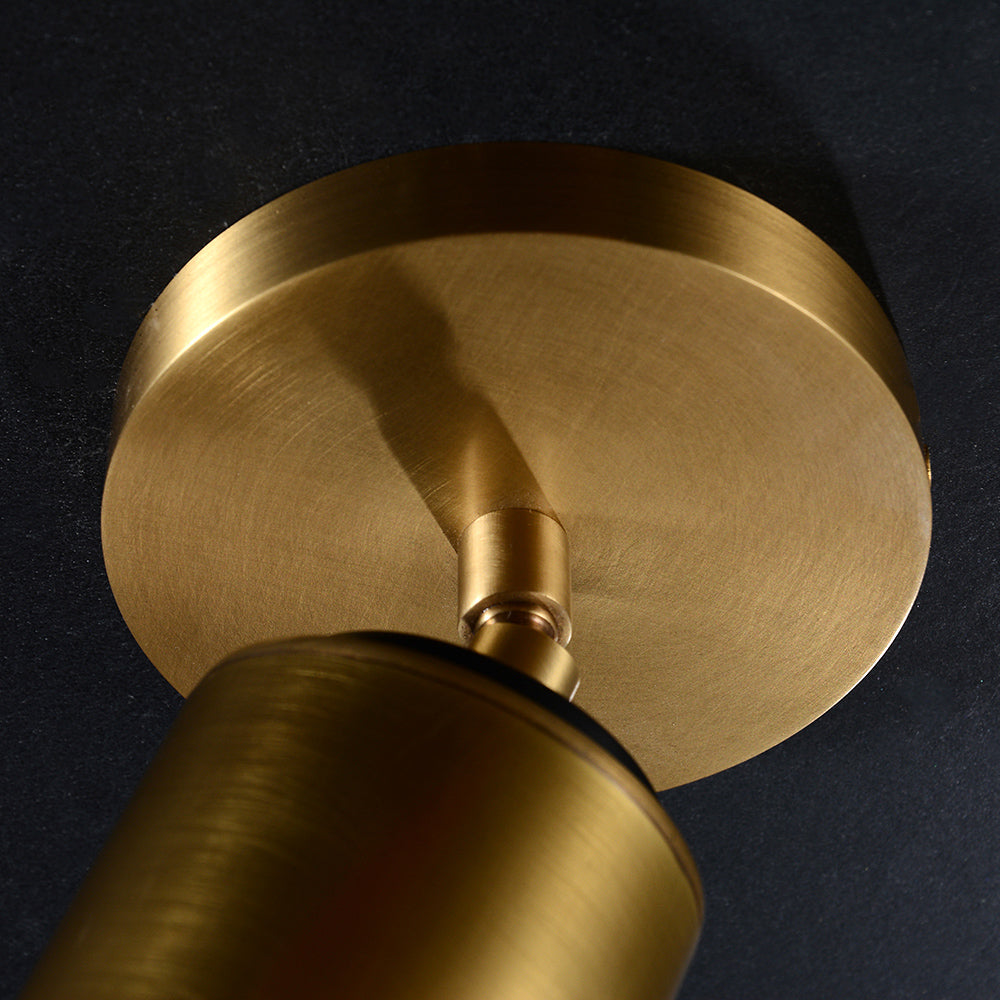 Klasyczna mosiężna lampa sufitowa o wysokości 23 cm, montaż flush mount, do przedpokoju, sypialni, łazienki, kuchni i salonu | Sansoti