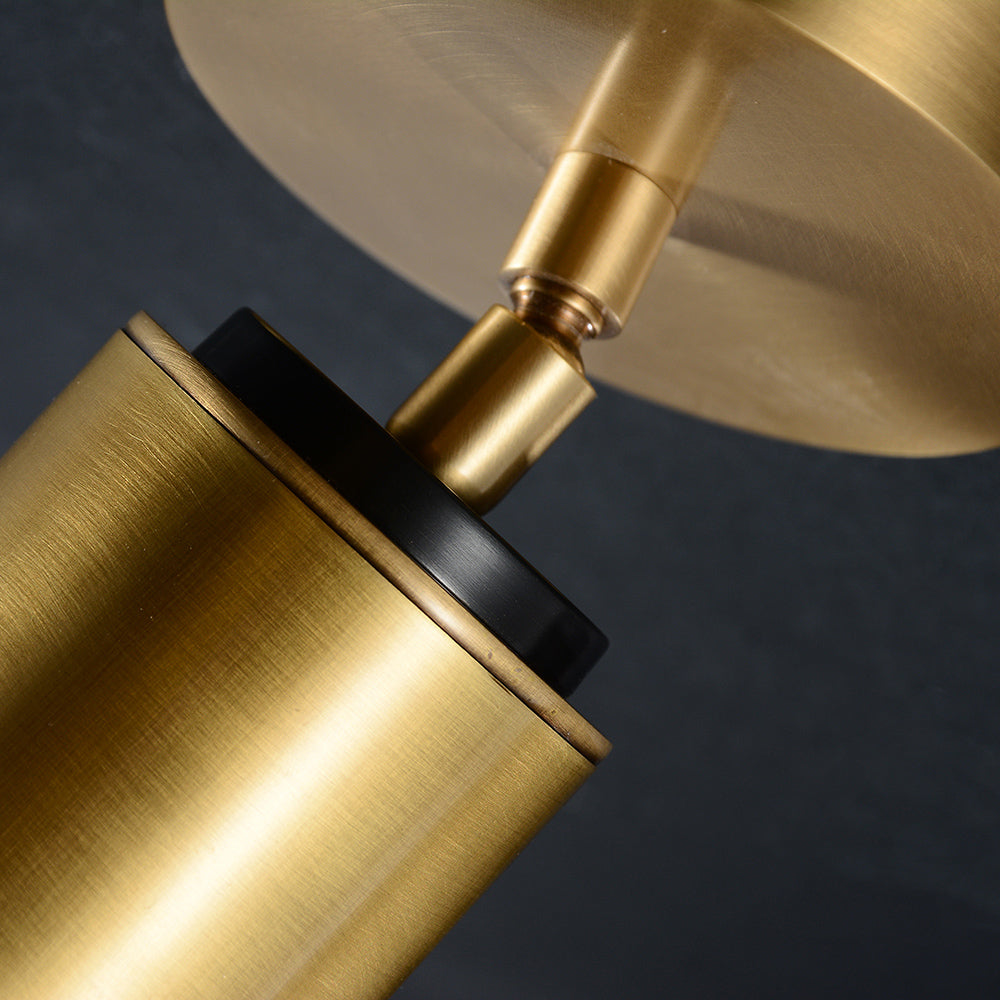 Klasyczna mosiężna lampa sufitowa o wysokości 23 cm, montaż flush mount, do przedpokoju, sypialni, łazienki, kuchni i salonu | Sansoti