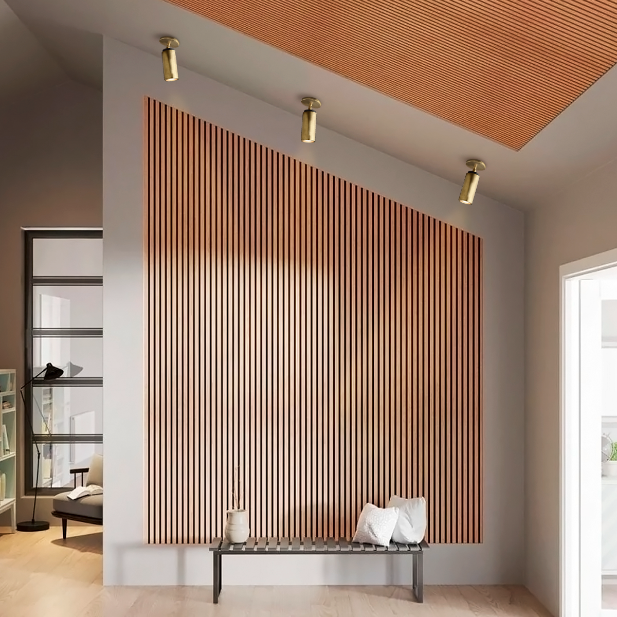 Klasyczna mosiężna lampa sufitowa o wysokości 23 cm, montaż flush mount, do przedpokoju, sypialni, łazienki, kuchni i salonu | Sansoti