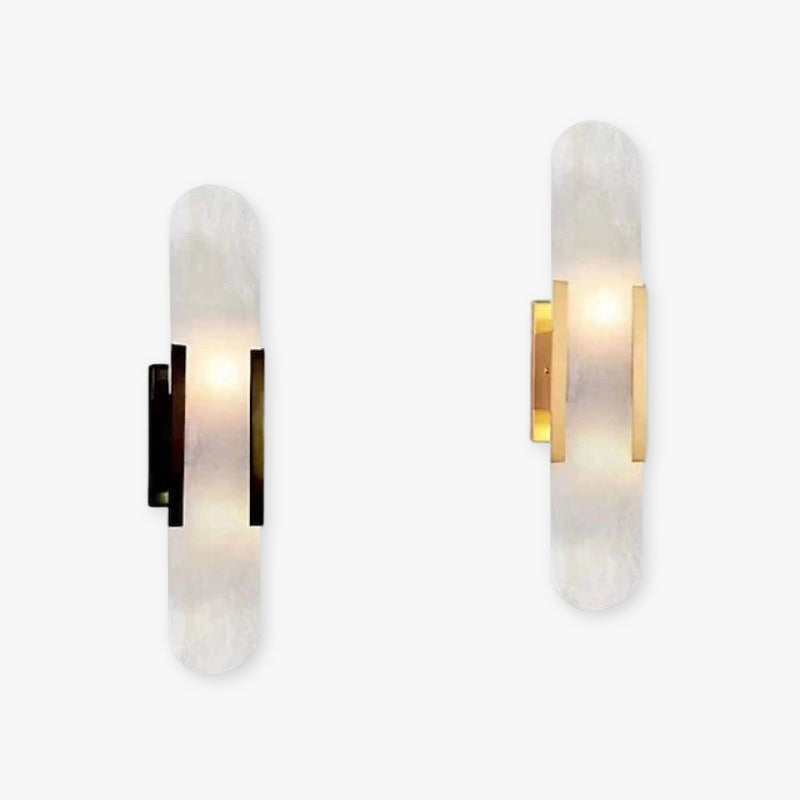 LED Wandlamp Metaal Dolomiet Kristal Slaapkamer Eetkamer Modern Leeslamp Zwart Goud Elegant Design Sfeerverlichting | Sansoti