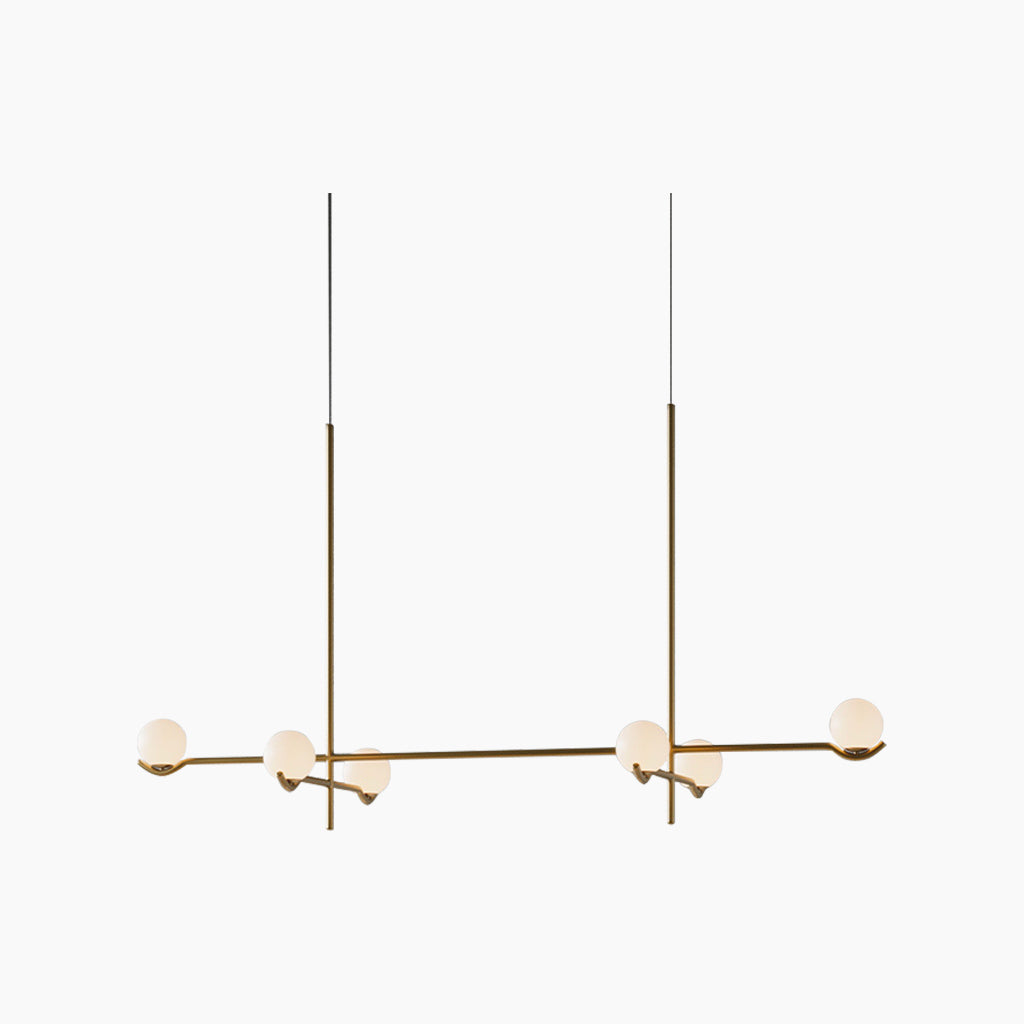 Hängeleuchte mit Glaskugeln Mehrflammige Pendelleuchte Schwarz Gold Modernes Design für Esszimmer und Wohnzimmer | Sansoti