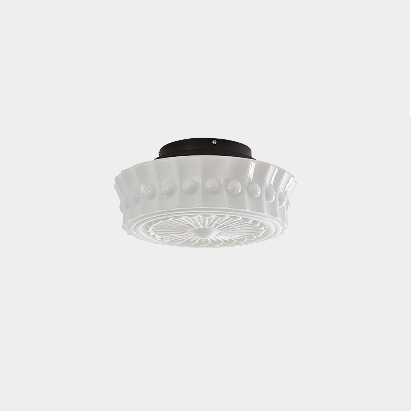 Plafondlamp Metalen Frame Glazen Kap Ø36-45cm Klassiek Industrieel Design voor Woonkamer Eetkamer Hal E26 E27 3-4 Lichtpunten Wandmontage Hardwired Plafondverlichting Modern Chique | Sansoti