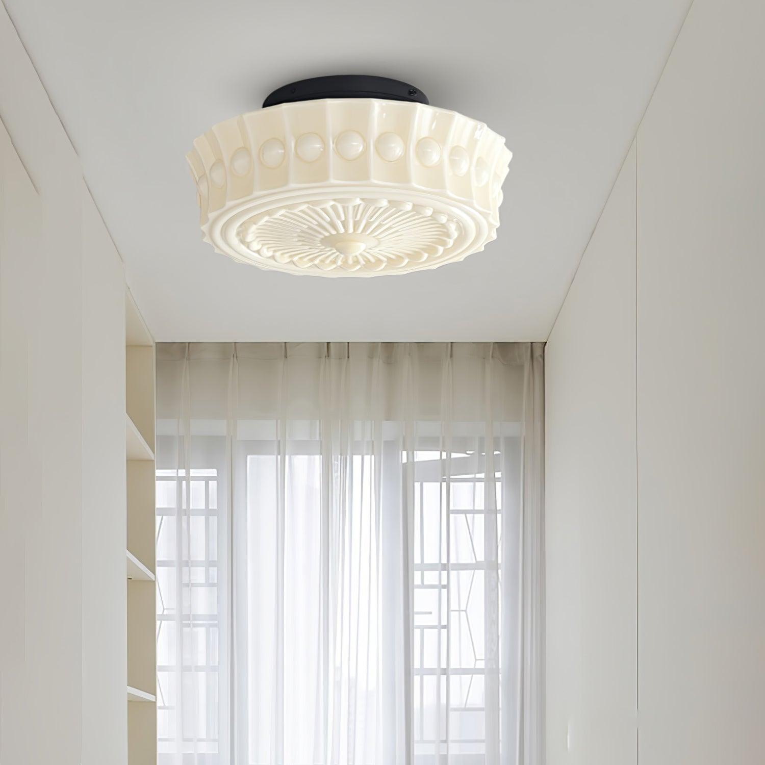 Plafondlamp Metalen Frame Glazen Kap Ø36-45cm Klassiek Industrieel Design voor Woonkamer Eetkamer Hal E26 E27 3-4 Lichtpunten Wandmontage Hardwired Plafondverlichting Modern Chique | Sansoti