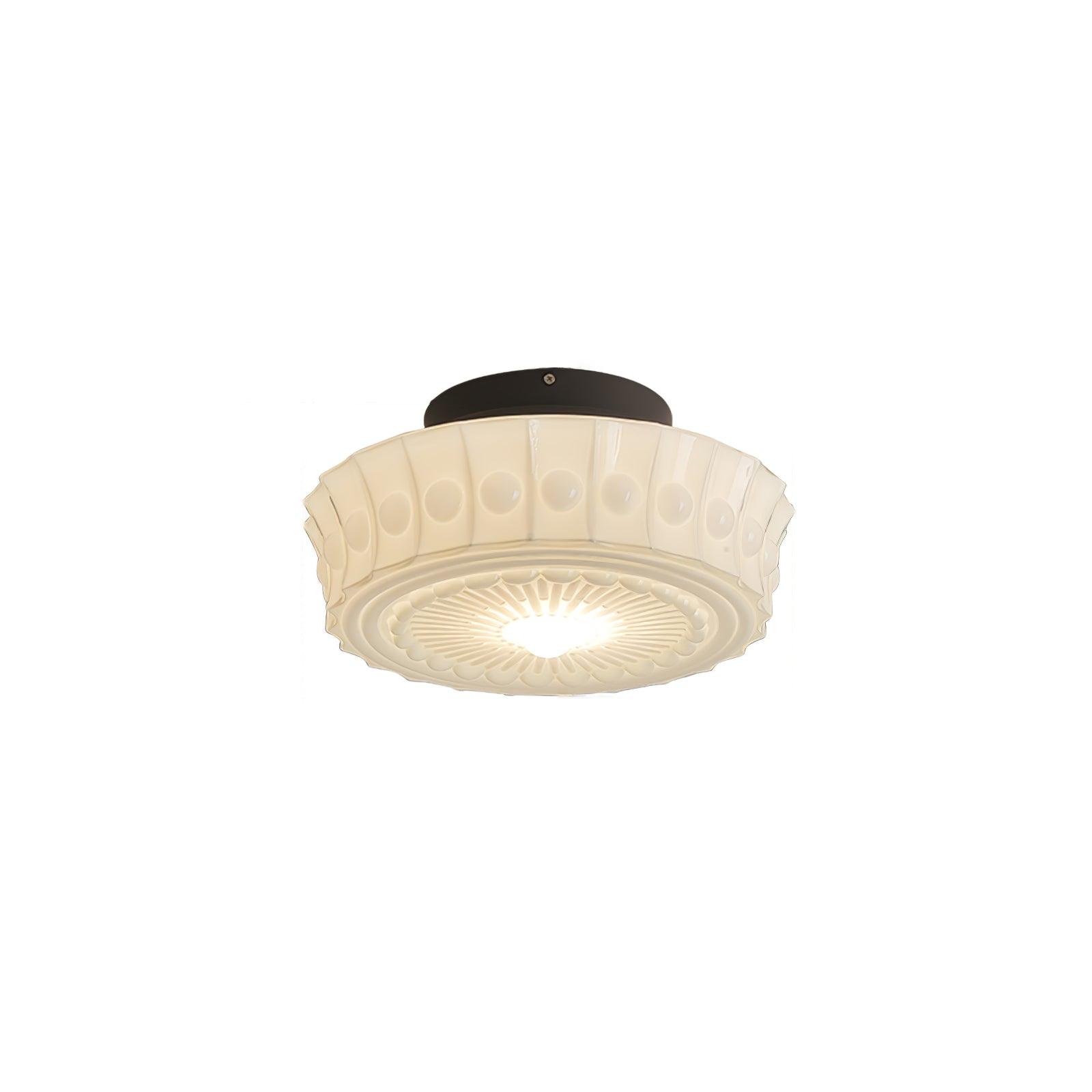 Plafondlamp Metalen Frame Glazen Kap Ø36-45cm Klassiek Industrieel Design voor Woonkamer Eetkamer Hal E26 E27 3-4 Lichtpunten Wandmontage Hardwired Plafondverlichting Modern Chique | Sansoti