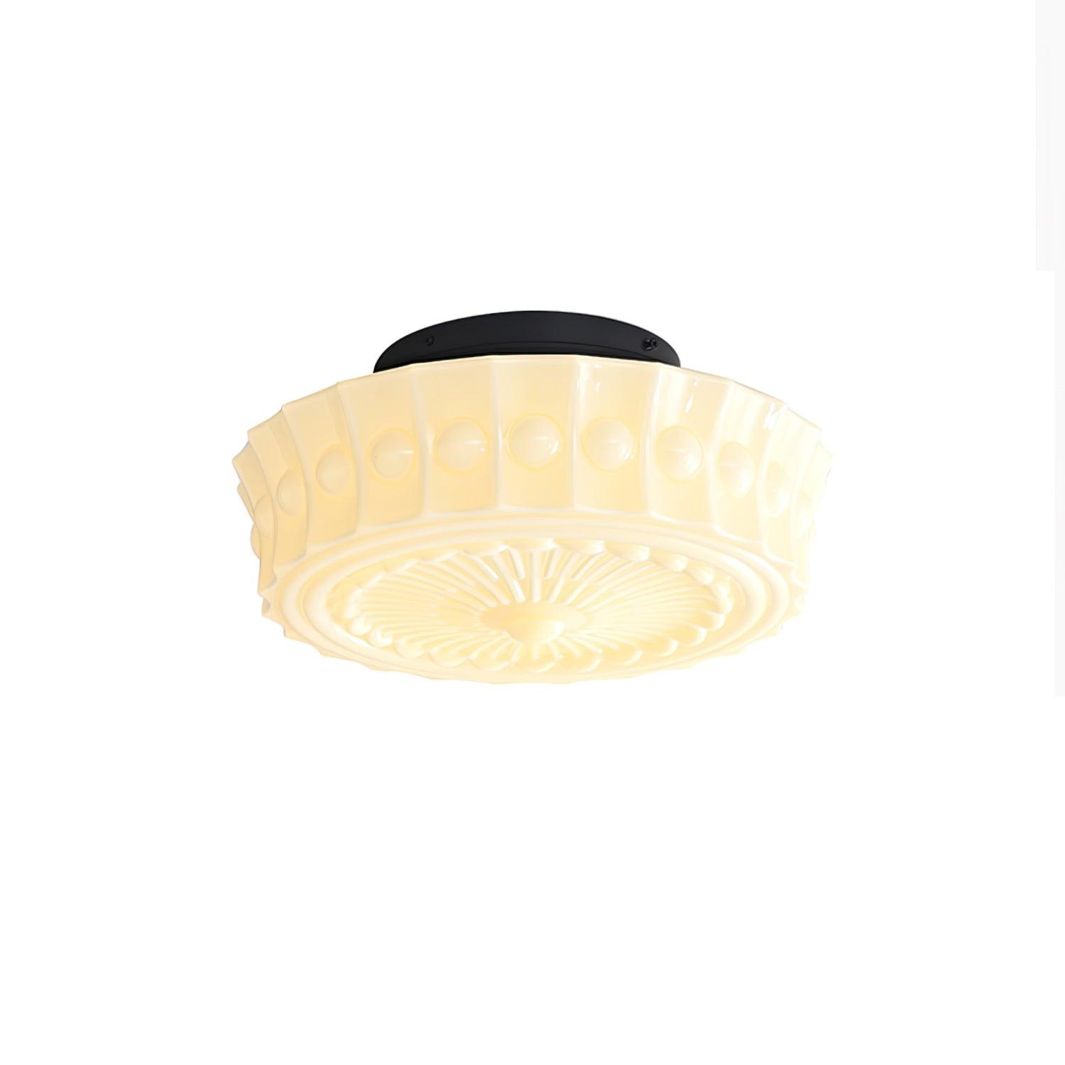 Plafondlamp Metalen Frame Glazen Kap Ø36-45cm Klassiek Industrieel Design voor Woonkamer Eetkamer Hal E26 E27 3-4 Lichtpunten Wandmontage Hardwired Plafondverlichting Modern Chique | Sansoti