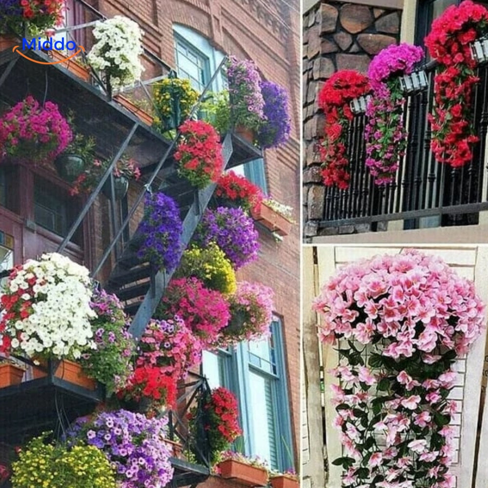 Orchidée artificielle suspendue avec fleurs tombantes pour décoration murale, intérieur et mariages | Restfield