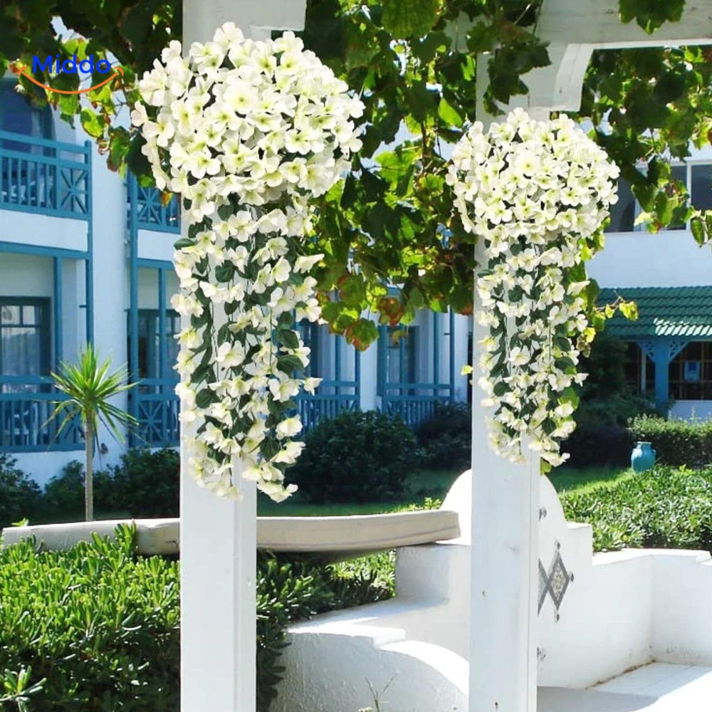Orchidée artificielle suspendue avec fleurs tombantes pour décoration murale, intérieur et mariages | Restfield