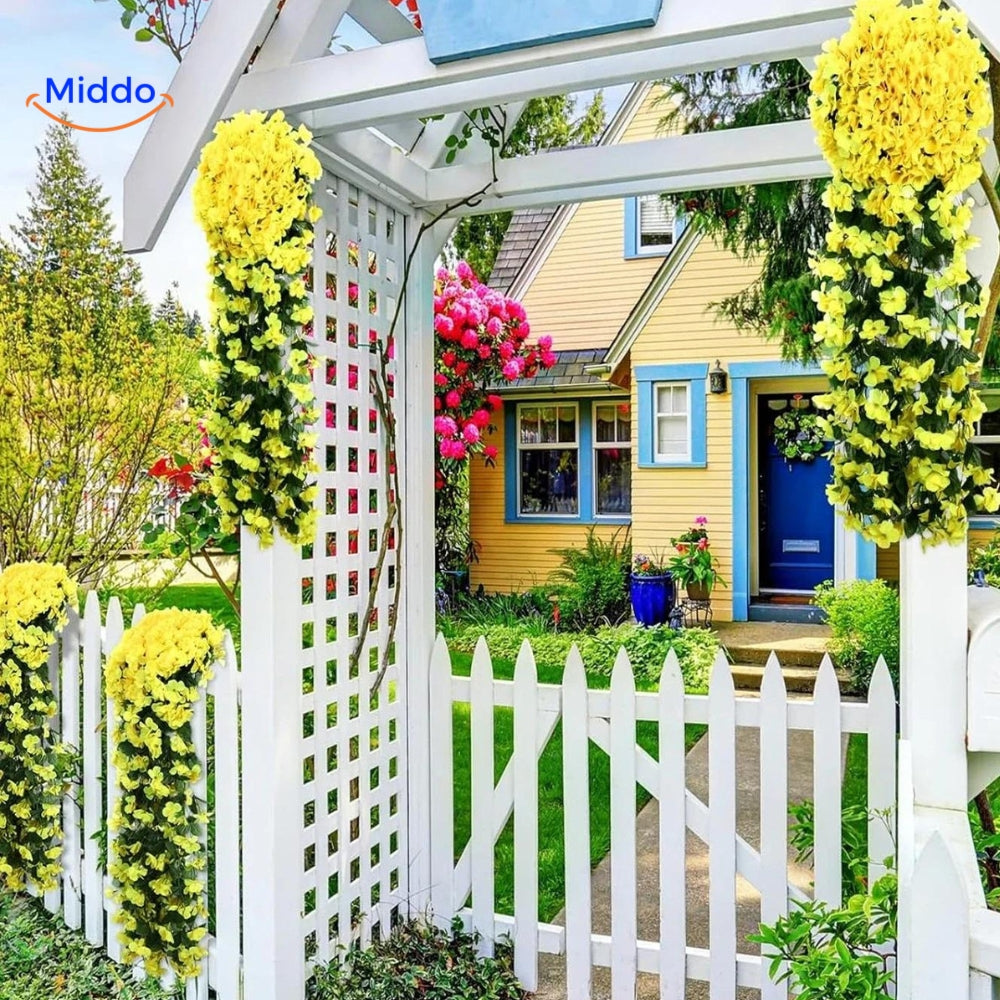 Orchidée artificielle suspendue avec fleurs tombantes pour décoration murale, intérieur et mariages | Restfield