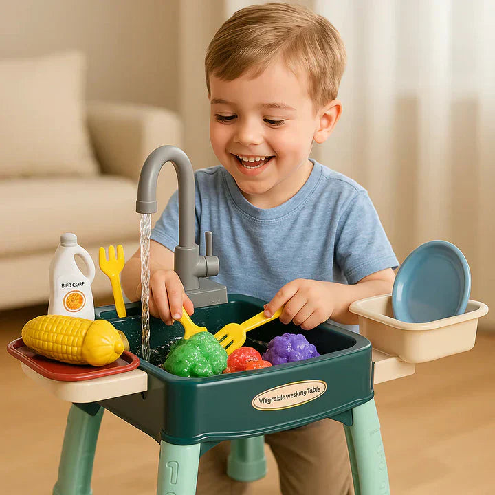Interactieve Speelkeuken met Waterpomp en Spoelbak voor Fantasievol Rollenspel | Sansoti