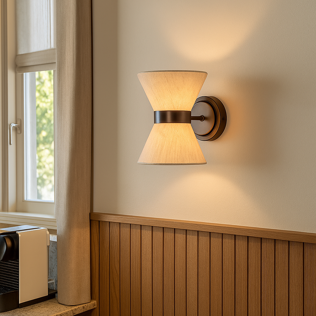 Wabi Sabi Zijden Wandlamp G9 Ø24cm Warm Licht Wandverlichting Slaapkamer Woonkamer Japandi Design | Sansoti