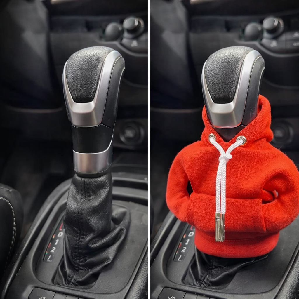 Mini-Hoodie-Schaltknaufbezug, universell, Polyester, Auto-Innenraumdekoration, Accessoire, Schutzbezug in 8 Farben | Sansoti