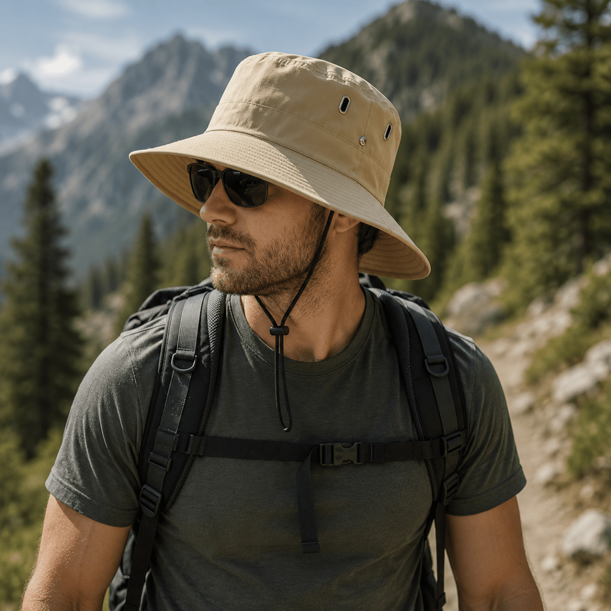 Outdoorhut UV-Schutz Atmungsaktiv Wandern Camping Angeln Sonnenschutz Abenteuer Reisen Sommerhut | Sansoti