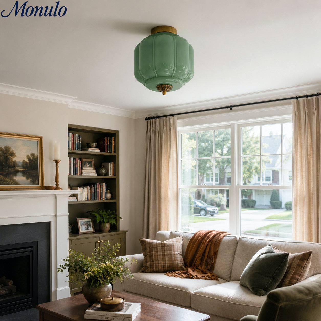 Plafondlamp Melkglas Glazen Kap Moderne Verlichting Scandinavische Stijl Woonkamer Eetkamer Slaapkamer Flush Mount | Sansoti
