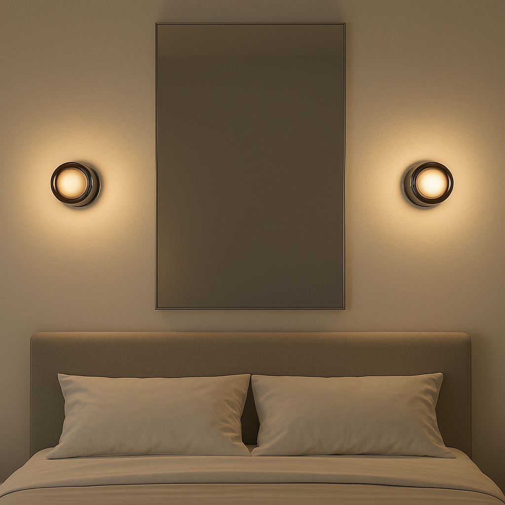 Applique murale verre ronde moderne métal 15x20cm LED salon chambre hall | Restfield