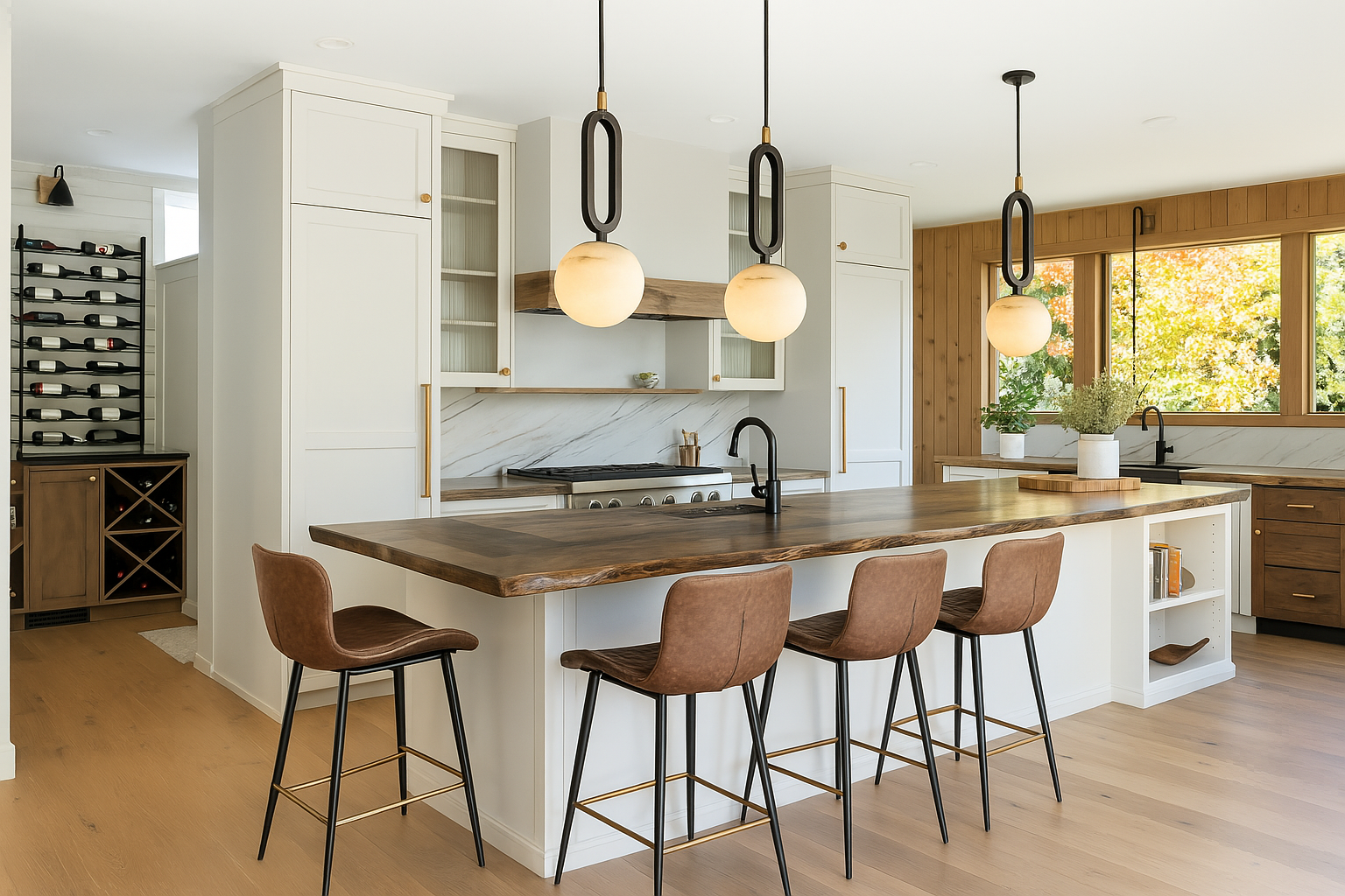 Natuurstenen Marmeren Hanglamp – Luxe Scandinavische Verlichting met Koperen Details | Sansoti