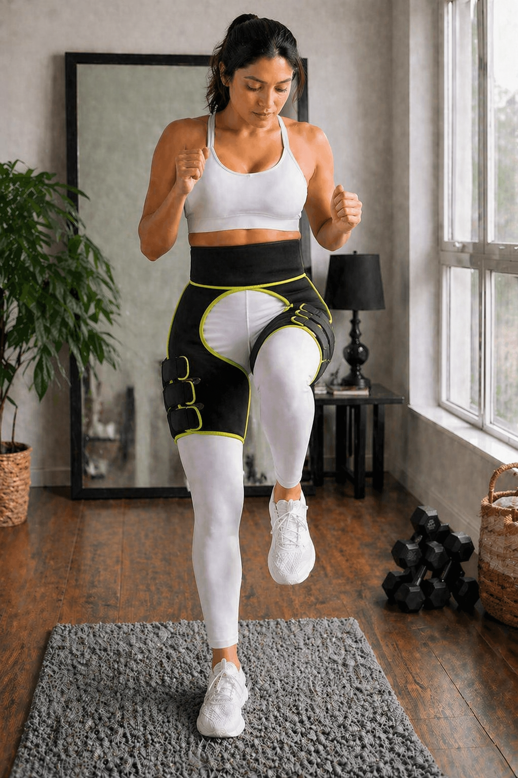 Compressieband voor Heup en Dij – Pijnverlichting, Verstevigt Heupen en Bovenbenen, Verstelbaar, Ergonomisch Ontwerp, Polyester Materiaal | Sansoti