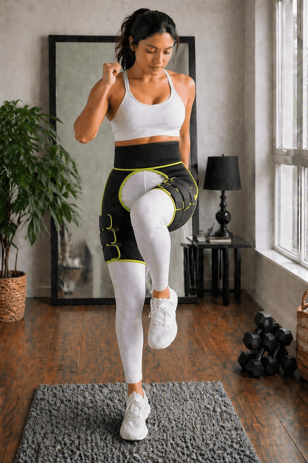 Compressieband voor Heup en Dij – Pijnverlichting, Verstevigt Heupen en Bovenbenen, Verstelbaar, Ergonomisch Ontwerp, Polyester Materiaal | Sansoti