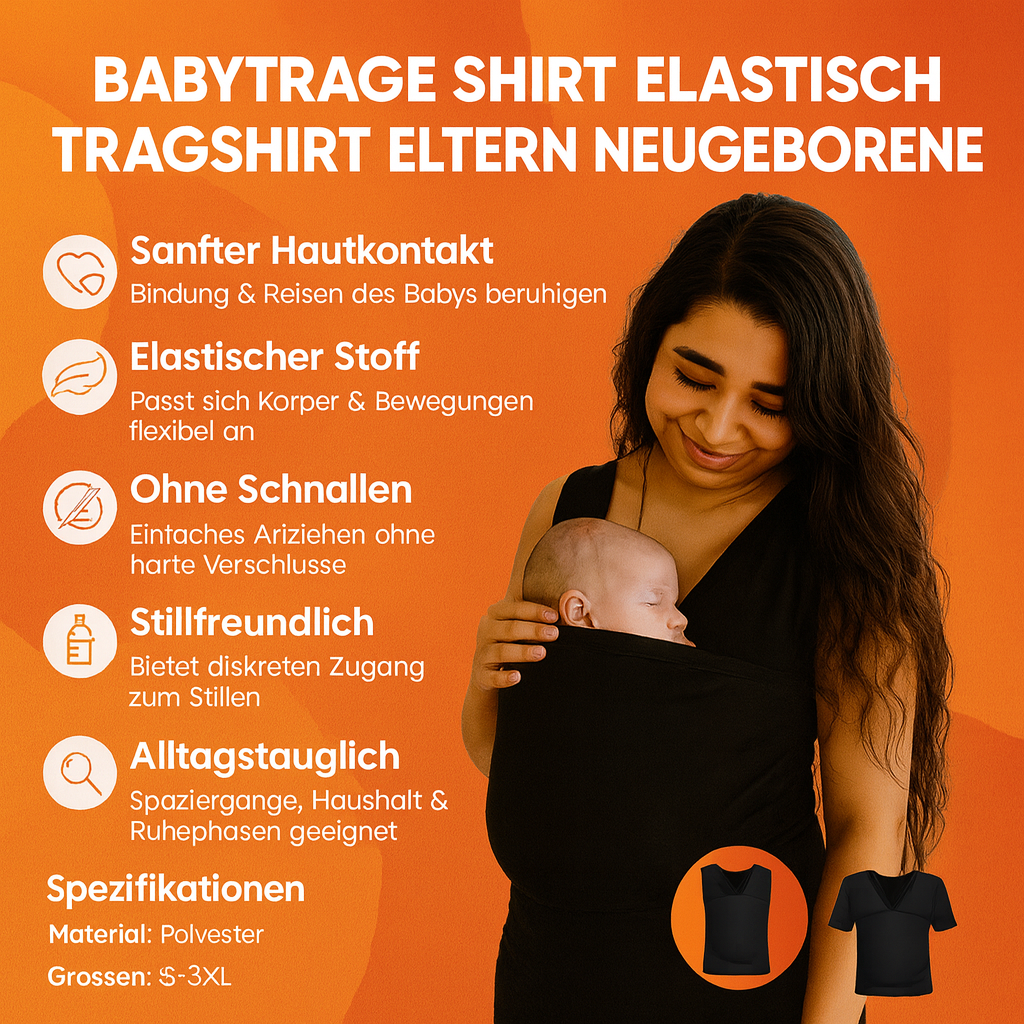 Draagshirt Baby Elastisch Kangoeroe Ouders Pasgeboren Huidcontact Nieuw | Sansoti
