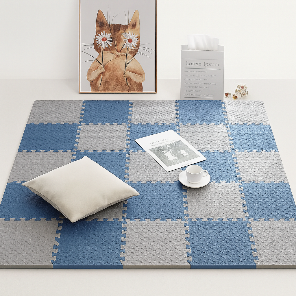 Tapis Puzzle Bébé Mousse EVA Dalles 30x30cm Antidérapant Tapis de Jeu Enfants Tapis Ramper Sol Doux Chambre Bébé Salle de Jeu | Restfield
