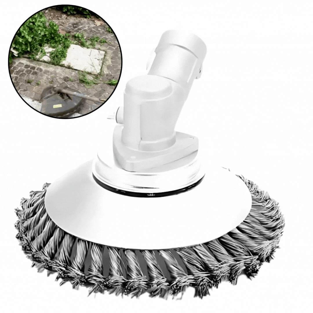 Carbon Steel Trimmer Head for Grass Trimmers with 36 Braided Wires for Weed Removal on Tiles and Patios, 15 cm | Sansoti