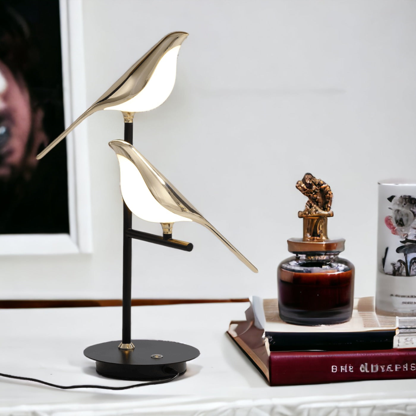 Tafellamp LED Gouden Vogel Design Postmodern Goud Woonkamer Slaapkamer Studeerkamer Decoratief | Sansoti