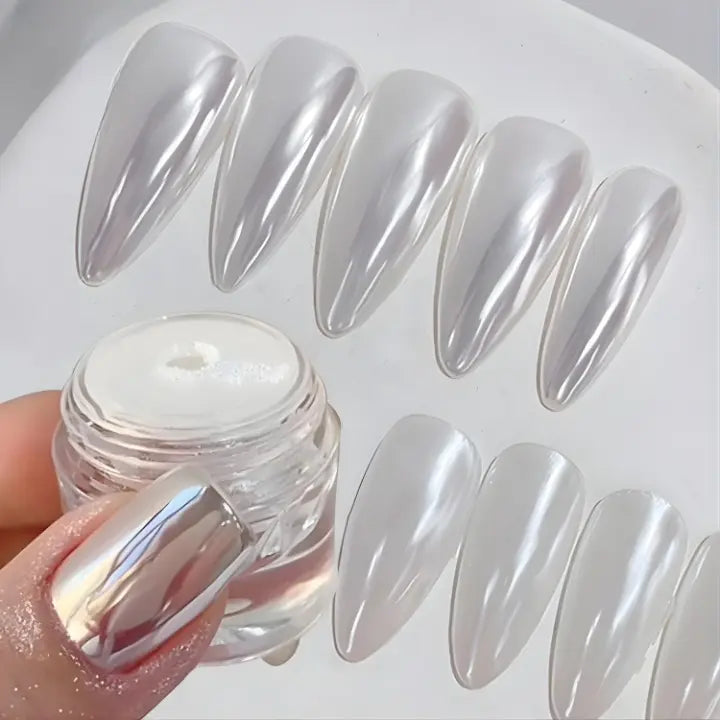 Chroompoeder voor Nagels Zilver – Spiegeleffect Nagelpoeder voor Gel en Acryl | Sansoti