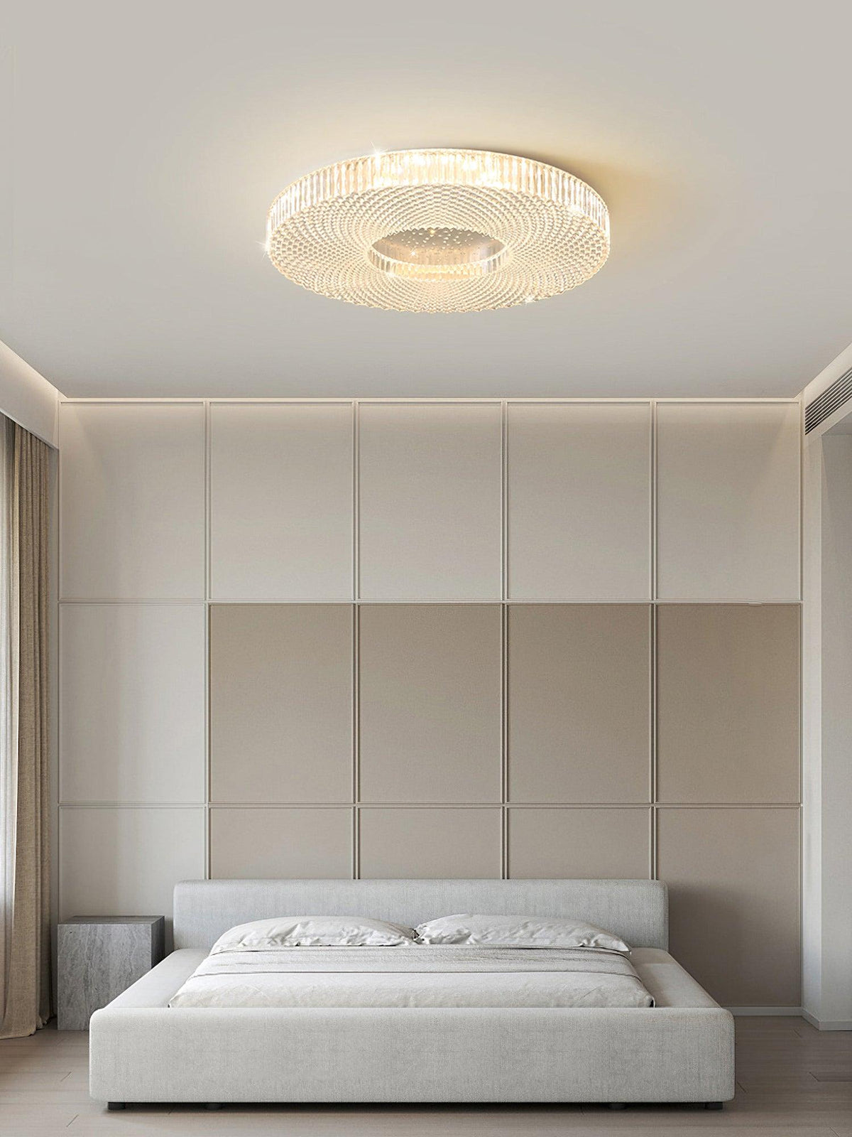 Plafonnier Acrylique LED Moderne Doré Blanc 40cm 50cm Variable Salon Chambre Hall Éclairage encastré Design | Sansoti